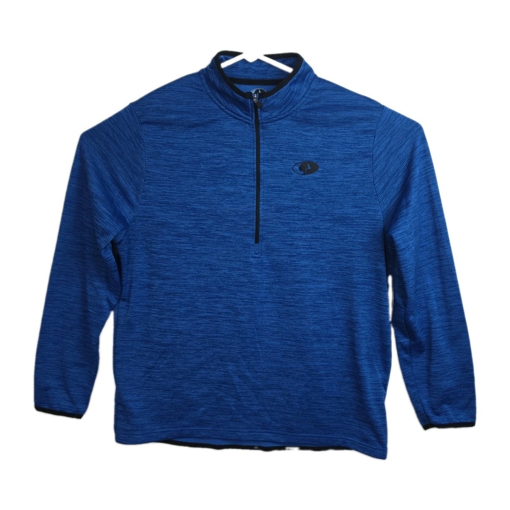 Mossy Oak 1/4-Zip Sweatshirt Men's Size XL Blue Long‎ Sleeves Logo